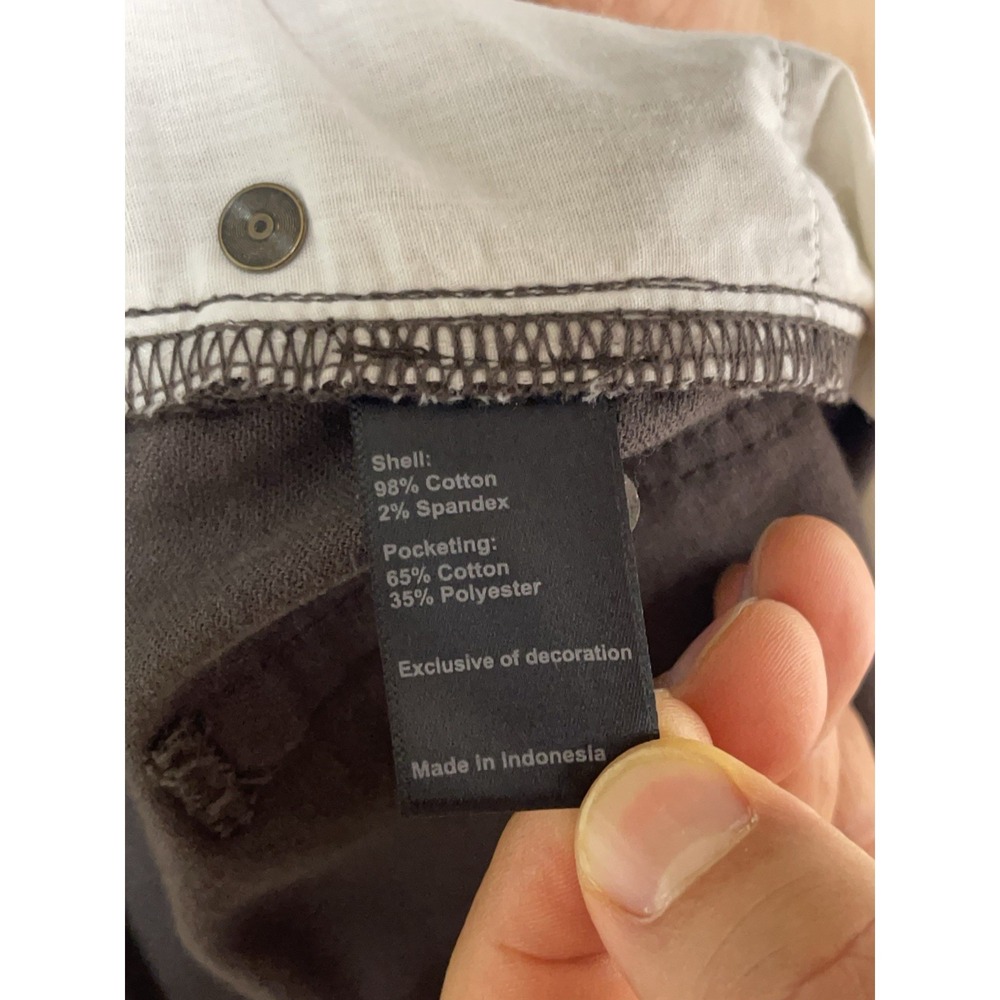 Flint & Tinder Pants Men 33X32 Brown Chino 365 Straight Brushed Twill F-510031 - Picture 10 of 11